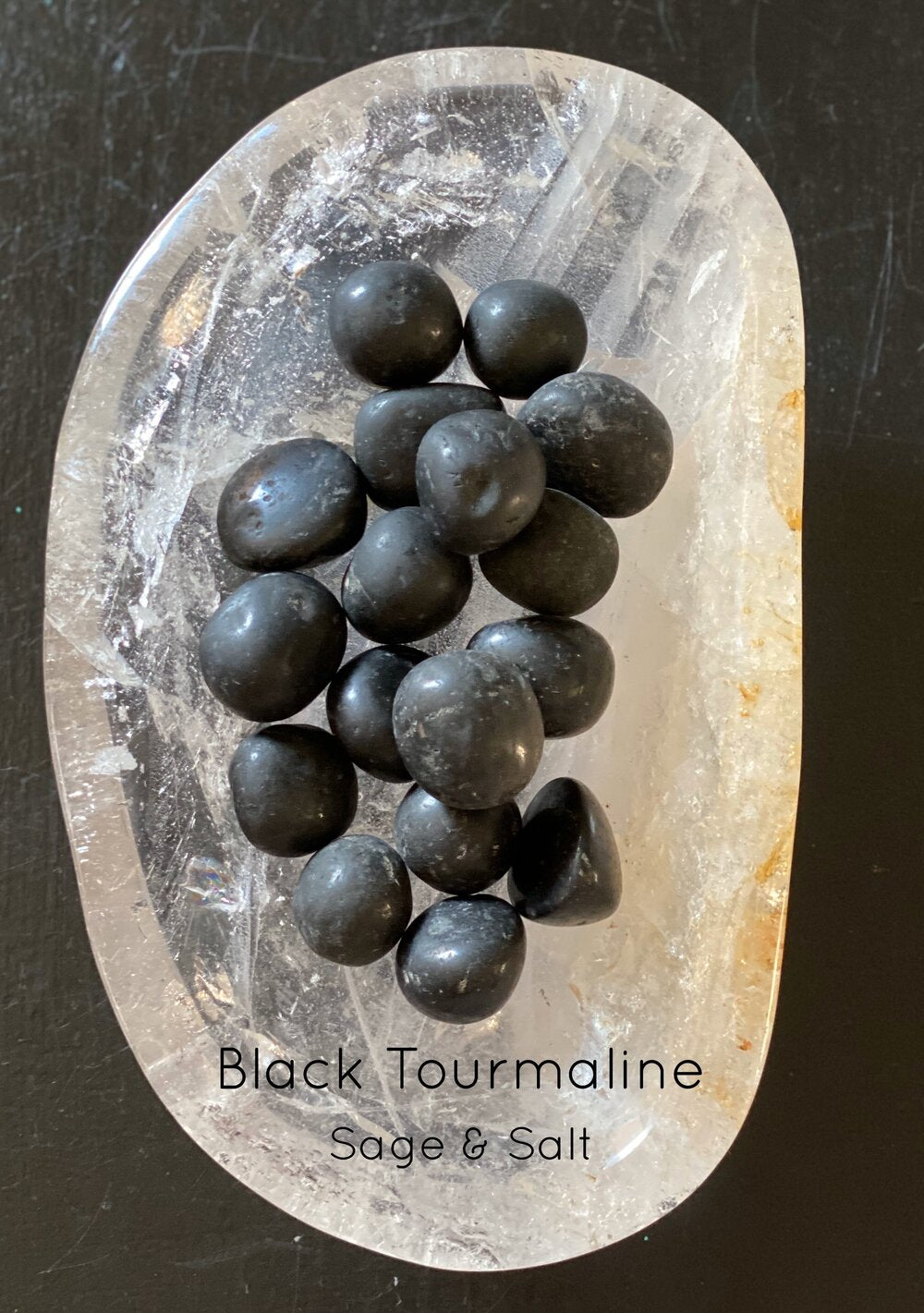 Tumbled Black tourmaline for protection. Crystals for protection.